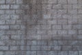 wall of cinder blocks covered with a layer of shagreen concrete plaster Royalty Free Stock Photo