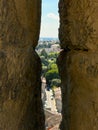 Wall of the citadel of Carcassonne