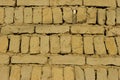 Wall of Clay Bricks Royalty Free Stock Photo