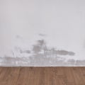 Wall with cleaned plaster after removing mold Royalty Free Stock Photo