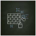 Wall cleaning chalk icon