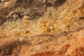 Wall cliff - clay brown soil Royalty Free Stock Photo
