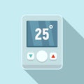 Wall climate remote control icon, flat style