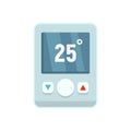 Wall climate remote control icon flat isolated vector