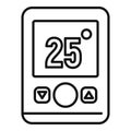Wall climate remote control icon, outline style