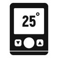 Wall climate remote control icon, simple style