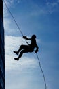 Wall climber silhouette Royalty Free Stock Photo