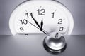 Wall Clock and Call Bell Royalty Free Stock Photo