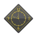 Wall clock circle sign with chronometer pointer tool and deadline stopwatch speed office alarm timer minute watch vector