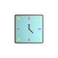 Wall, clock color gradient vector icon Royalty Free Stock Photo