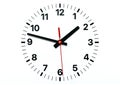 Wall Clock face with hour, minute and second hands Royalty Free Stock Photo