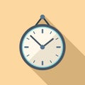 Wall clock icon flat vector. Work time Royalty Free Stock Photo