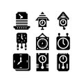 Wall clock  icon or logo isolated sign symbol vector illustration Royalty Free Stock Photo