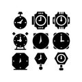 Wall clock  icon or logo isolated sign symbol vector illustration Royalty Free Stock Photo