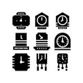 Wall clock  icon or logo isolated sign symbol vector illustration Royalty Free Stock Photo