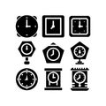 Wall clock  icon or logo isolated sign symbol vector illustration Royalty Free Stock Photo