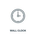 Wall Clock icon from office tools collection. Simple line Wall Clock icon for templates, web design and infographics Royalty Free Stock Photo