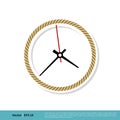 Wall Clock Icon Vector Logo Template Illustration Design. Vector EPS 10 Royalty Free Stock Photo