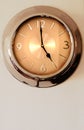 Wall clock indicating 5 (five) Royalty Free Stock Photo