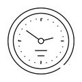 wall clock line icon vector illustration Royalty Free Stock Photo