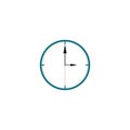 Wall clock logo design template vector