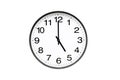 Wall clock at 5 pm Royalty Free Stock Photo