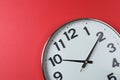 wall clock on a red Royalty Free Stock Photo