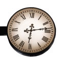 Wall clock showing six o\'clock thirteen minutes Royalty Free Stock Photo
