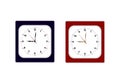 Two clocks with one showing the time as 10 : 30. wall clock vector design set Royalty Free Stock Photo