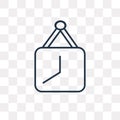 Wall clock vector icon isolated on transparent background, linear Wall clock transparency concept can be used web and mobile Royalty Free Stock Photo