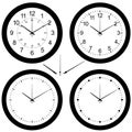 Wall clock vector set Royalty Free Stock Photo
