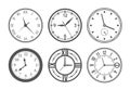 Wall clock vector set Royalty Free Stock Photo