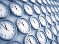 Wall clocks background Royalty Free Stock Photo
