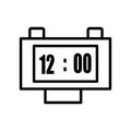 Wall clocks icon vector isolated on white background, Wall clocks sign , line and outline elements in linear style