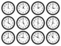 Wall clocks set. Royalty Free Stock Photo