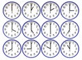 Wall clocks set Royalty Free Stock Photo
