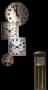 Wall Clocks in Shadow Concept Royalty Free Stock Photo