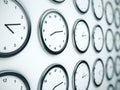 Wall clocks showing time Royalty Free Stock Photo