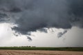 A wall cloud gathers underneath a severe storm. Royalty Free Stock Photo