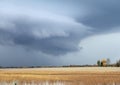 Wall Cloud Over Farm Field Royalty Free Stock Photo