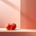 A wall in the color peach fuzz generated by artificial intelligence