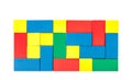 Wall of colorful building blocks Royalty Free Stock Photo