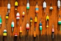 Wall of Colorful Lobster Buoys Royalty Free Stock Photo