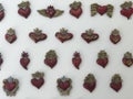 Mexican tin heart craft ornament souvenirs