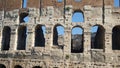 Wall of Colosseum. Close up view of external wall.