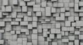 Wall of concrete cubes as wallpaper or background Royalty Free Stock Photo