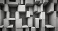 Wall of concrete cubes as wallpaper or background Royalty Free Stock Photo