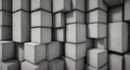 Wall of concrete cubes as wallpaper or background Royalty Free Stock Photo