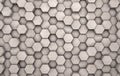 Wall of concrete hexagons Royalty Free Stock Photo
