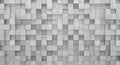 Wall of concrete hexagons and concrete floor Royalty Free Stock Photo